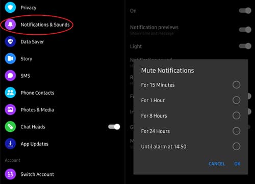 Nonaktifkan Notifikasi Messenger