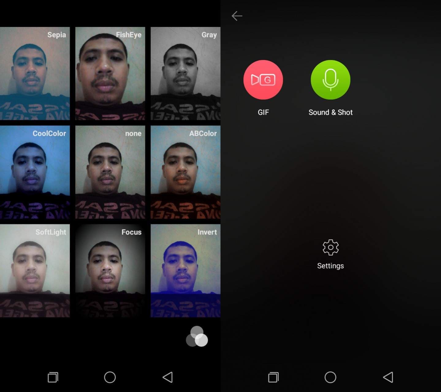 setting camera coolpad e502