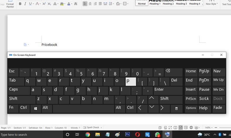 On-Screen Keyboard