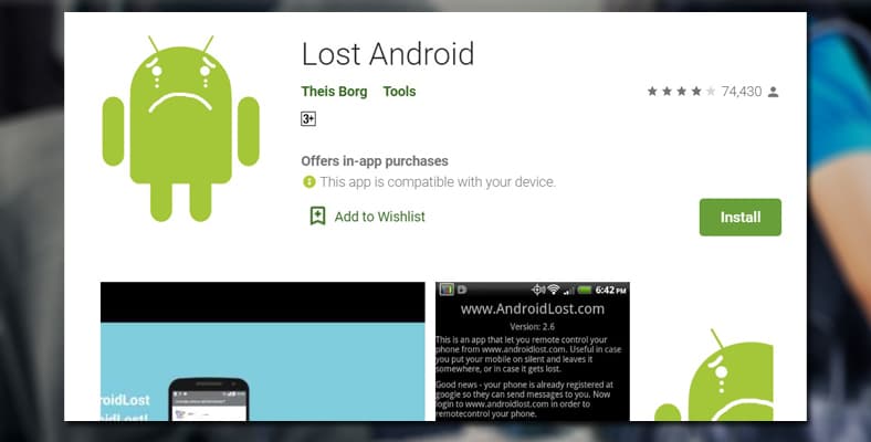 aplikasi lost android