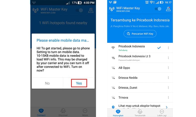 cara menggunakan wifi master key
