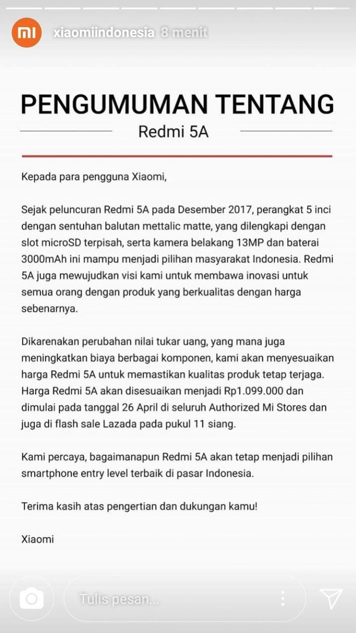 Xiaomi redmi 5a