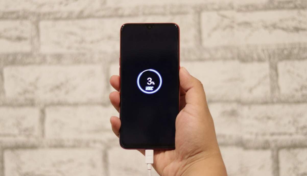 uji charging oppo f9