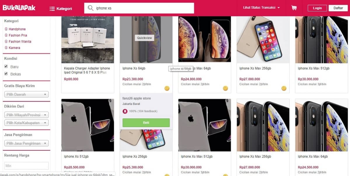 iPhone XS bukalapak