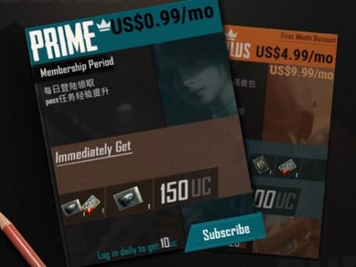 Harga Subscription PUBG Mobile Prime
