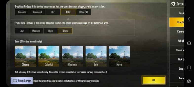 PUBG Setting
