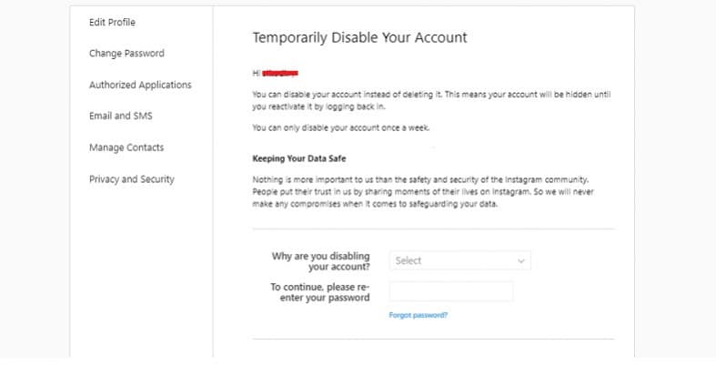 Cara Menonaktifkan Instagram Sementara