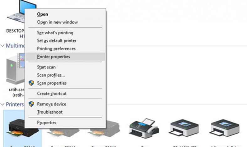 Cara Sharing Printer