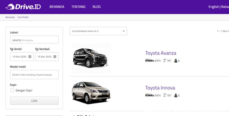 situs sewa mobil