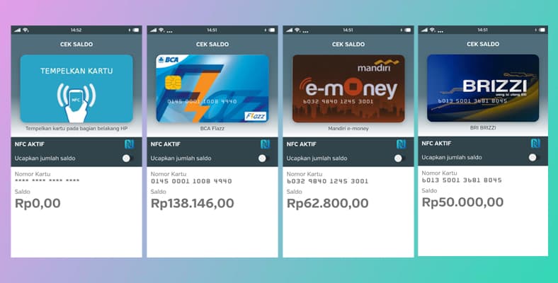 electronic money card balance