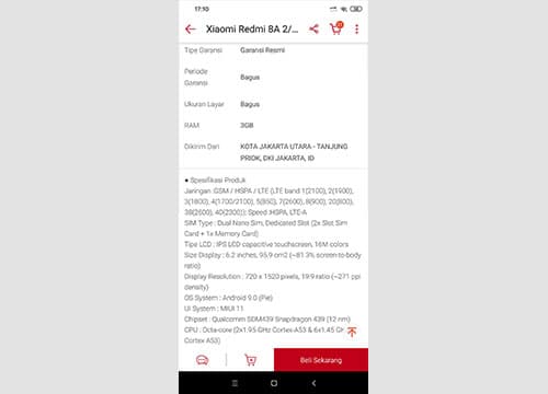 Cek Deskripsi Barang dengan Jelas
