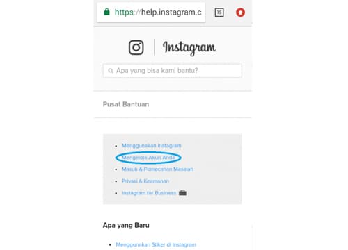 3. Klik Mengelola Akun kamu