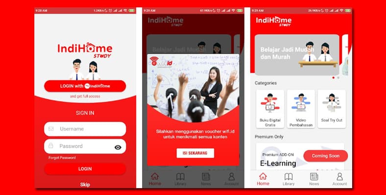 aplikasi indihome study