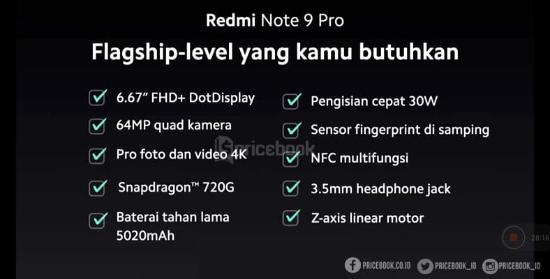 baterai redmi note 9