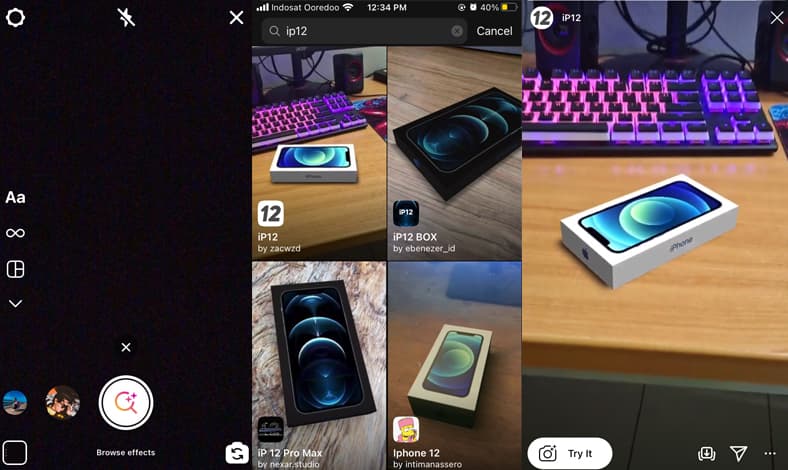 Cara Pakai Filter Kotak iPhone 12 di IG Stories!