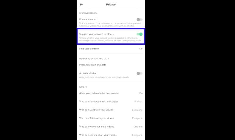 Cara Menonaktifkan Fitur Suggest Akun di TikTok-4