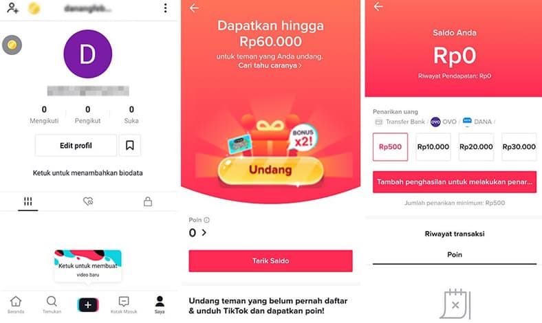 Cara Mendapatkan Uang dari TikTok Lite