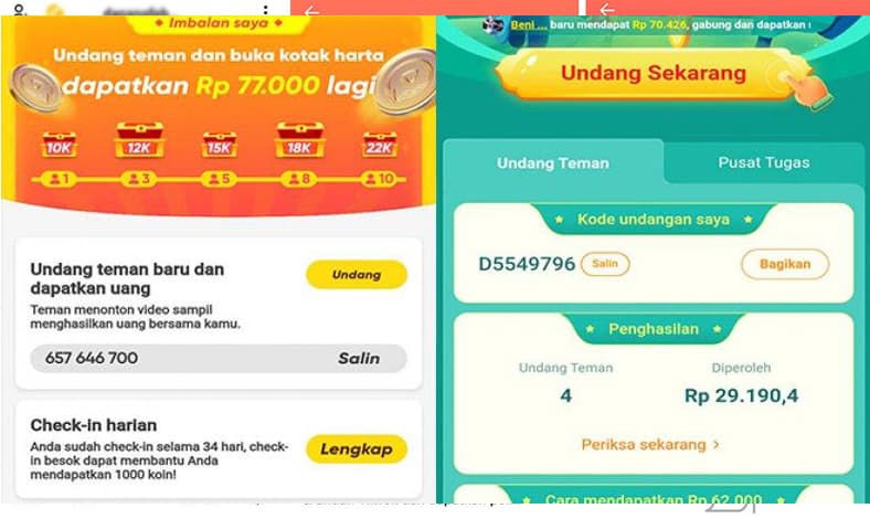 Cara mendapatkan Uang dari Tiktok lite