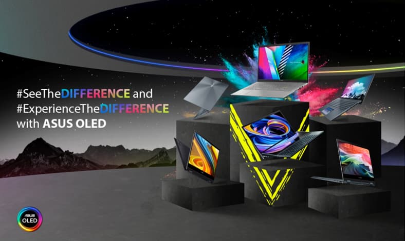 Laptop dengan Layar ASUS OLED