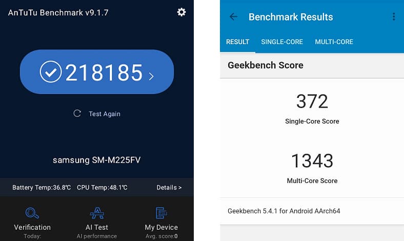 review galaxy m22