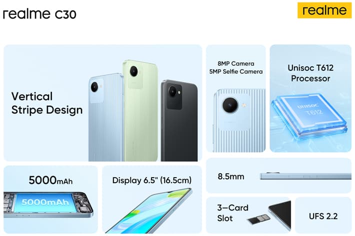 realme C30 DIrilis dengan Baterai Besar, Harga 1 Jutaan