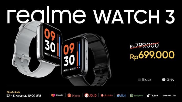 realme Watch 3 Dibekali Smart Power Amplifier, Harga 700 Ribu