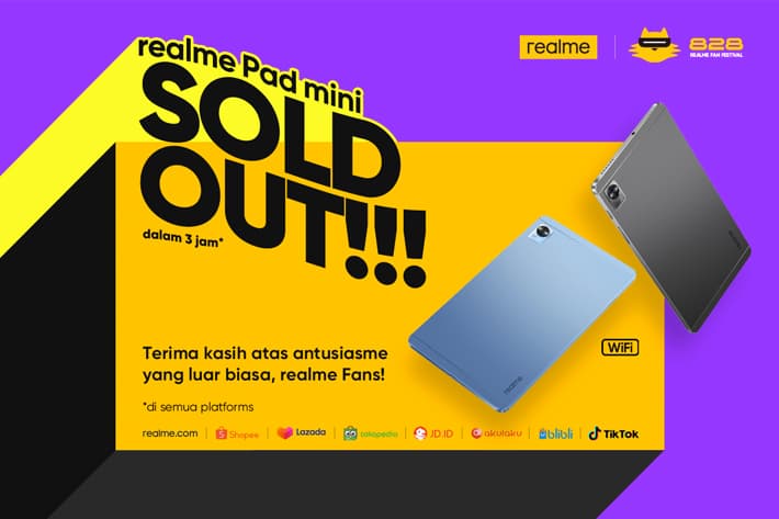 realme Pad mini Habis Terjual Dalam Waktu 3 Jam