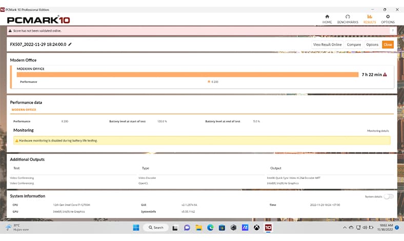 asus tuf gaming f15 benchmark