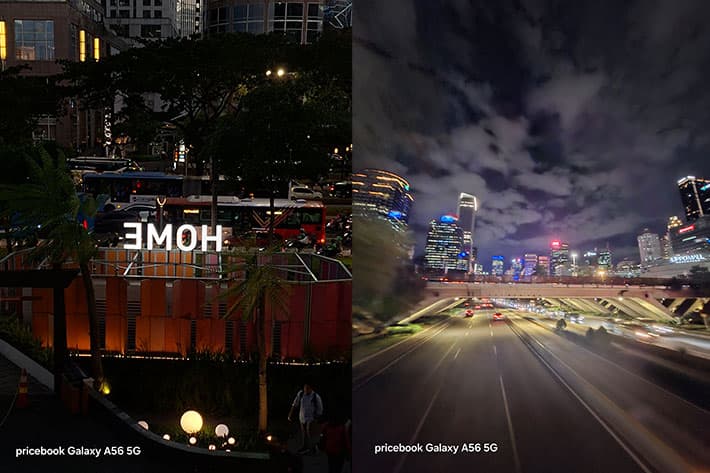 Hasil Foto Galaxy A56 5G Malam Hari