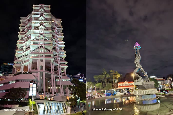 Hasil Foto Galaxy A56 5G Malam Hari