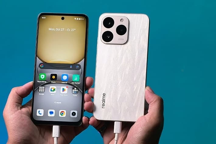 realme 15T 5G, hp mirip iphone baterai besar